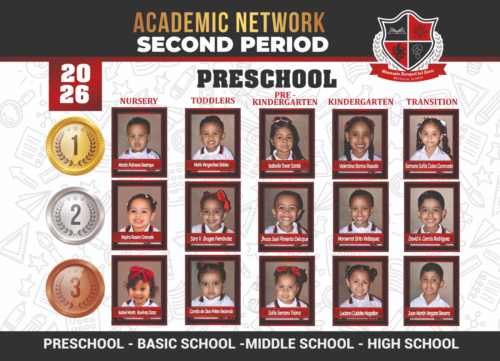 Cuadro de Honor - Preschool